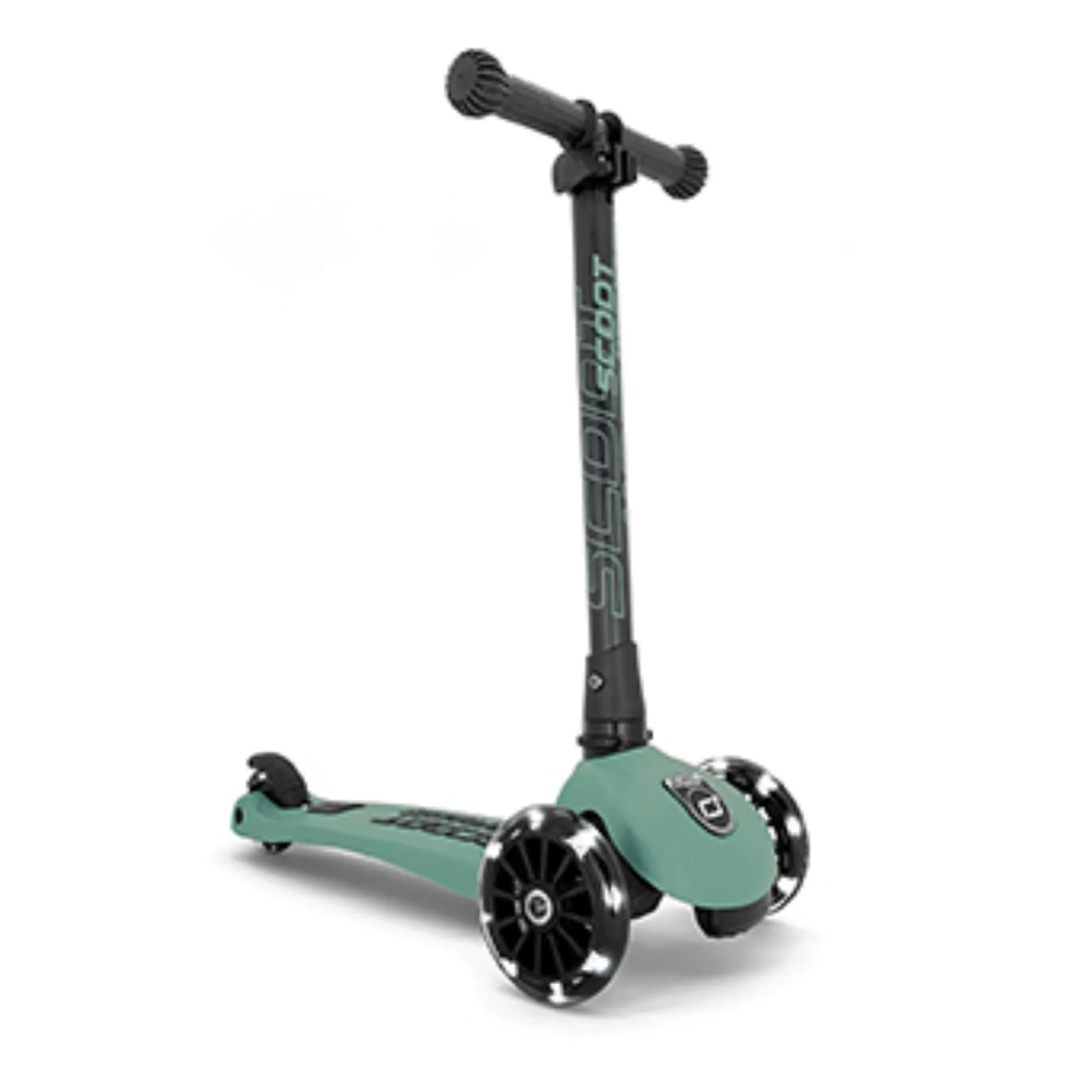 Scoot & Ride Chrome Green Highwaykick 3 Led Scooter