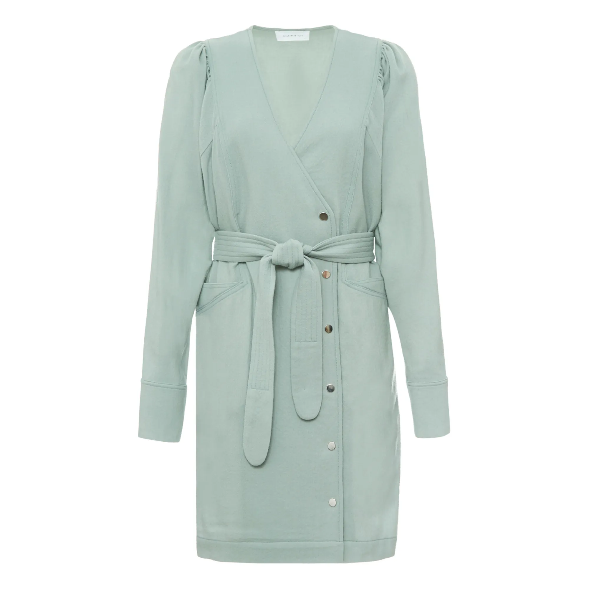 Collectors Club Green Water Delta Belted Dress