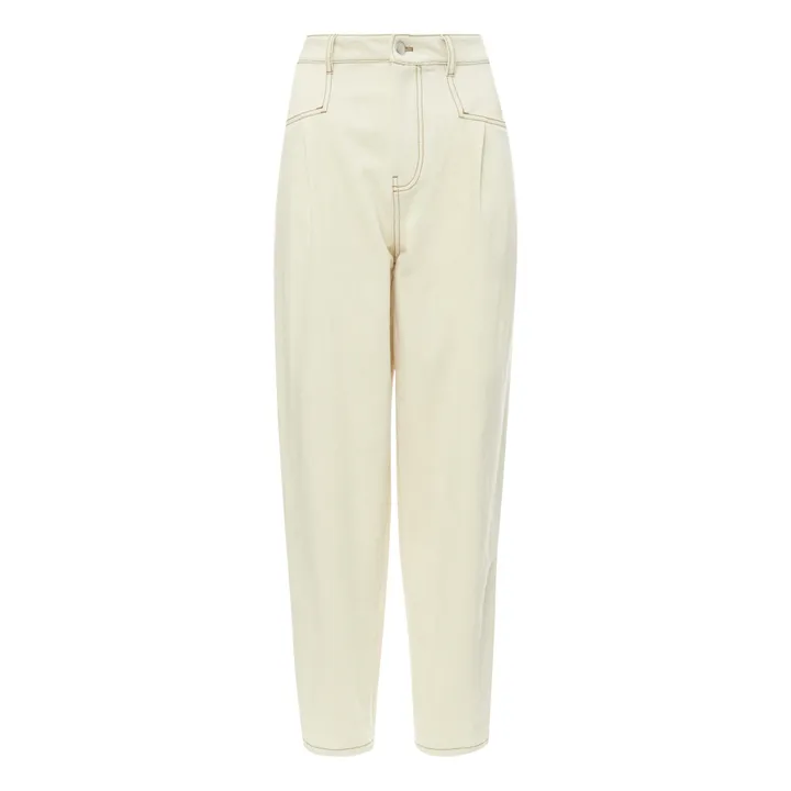 Jean Paris Surpiqures | Ecru- Image produit n°0