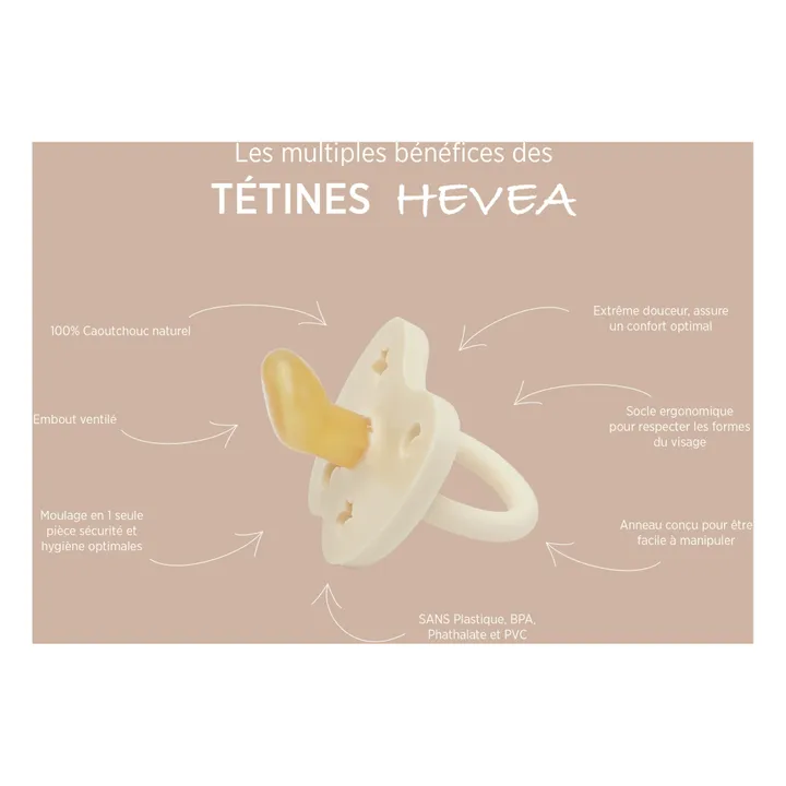 Tétines physiologiques en caoutchouc naturel - Lot de 2 | Beige- Image produit n°7