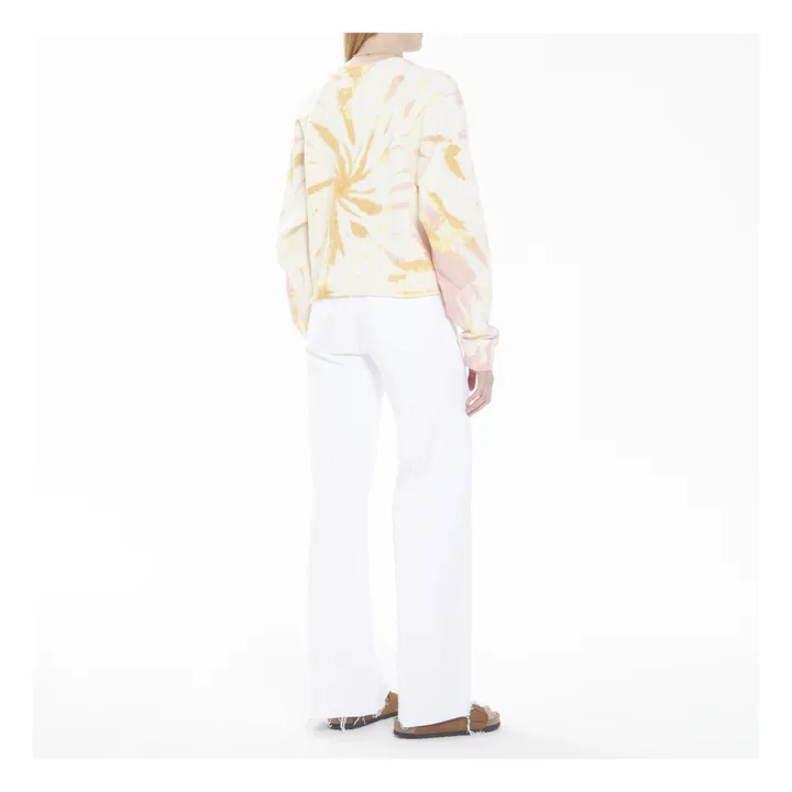 Sweat The Loafer Crop Fray Tie and Dye | Jaune- Image produit n°2
