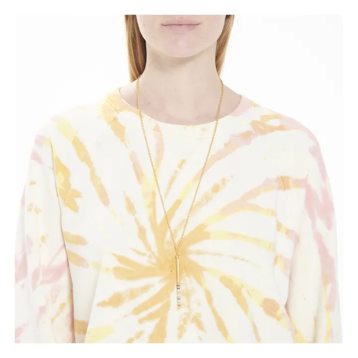 Sweat The Loafer Crop Fray Tie and Dye | Jaune- Image produit n°4