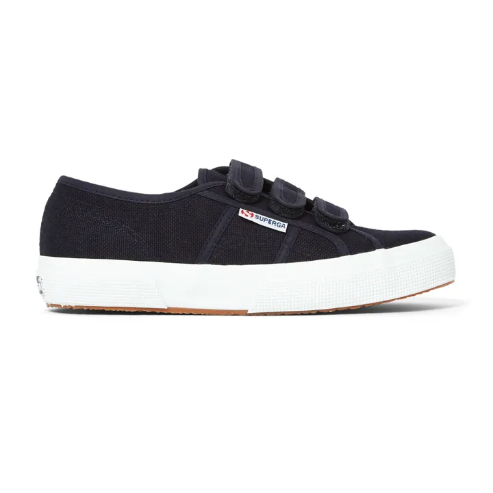 Cotton Velcro Sneakers | Blue- Product image n°0