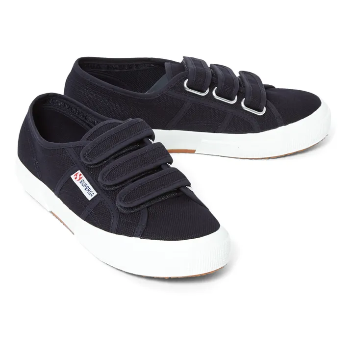 Cotton Velcro Sneakers | Blue- Product image n°1
