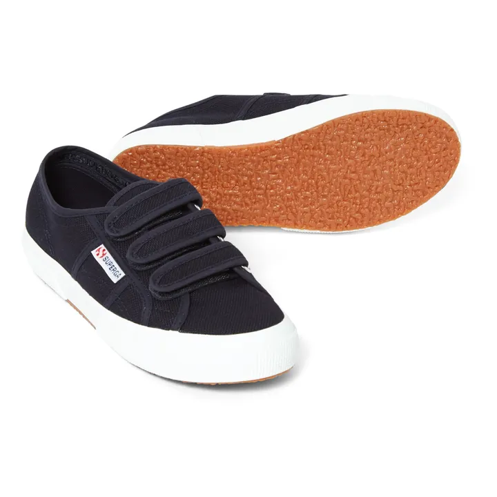 Cotton Velcro Sneakers | Blue- Product image n°2