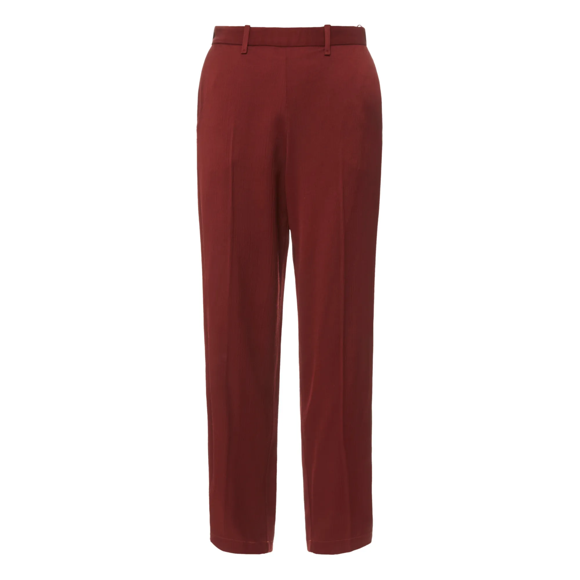 Forte Forte Terracotta Wool Crepe Suit Trousers