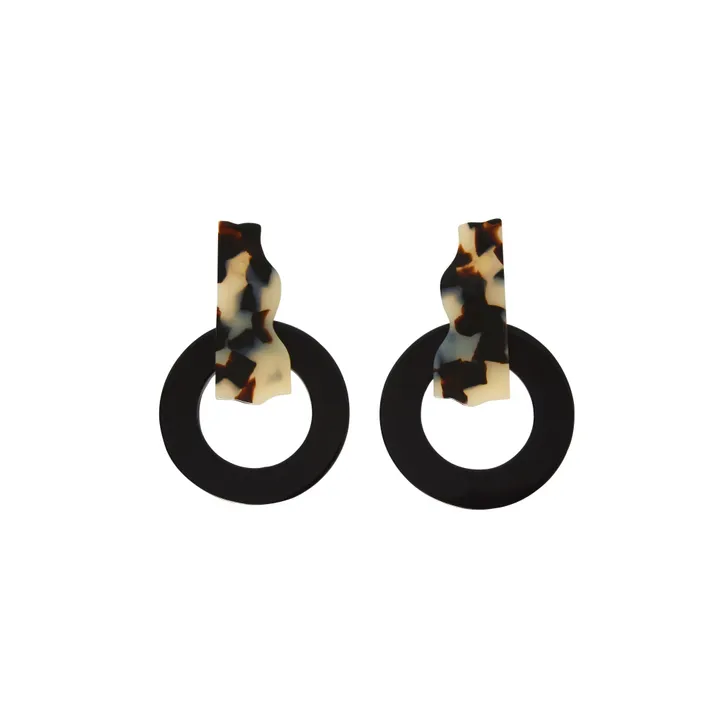 Plumaria Earrings  | Black- Product image n°0