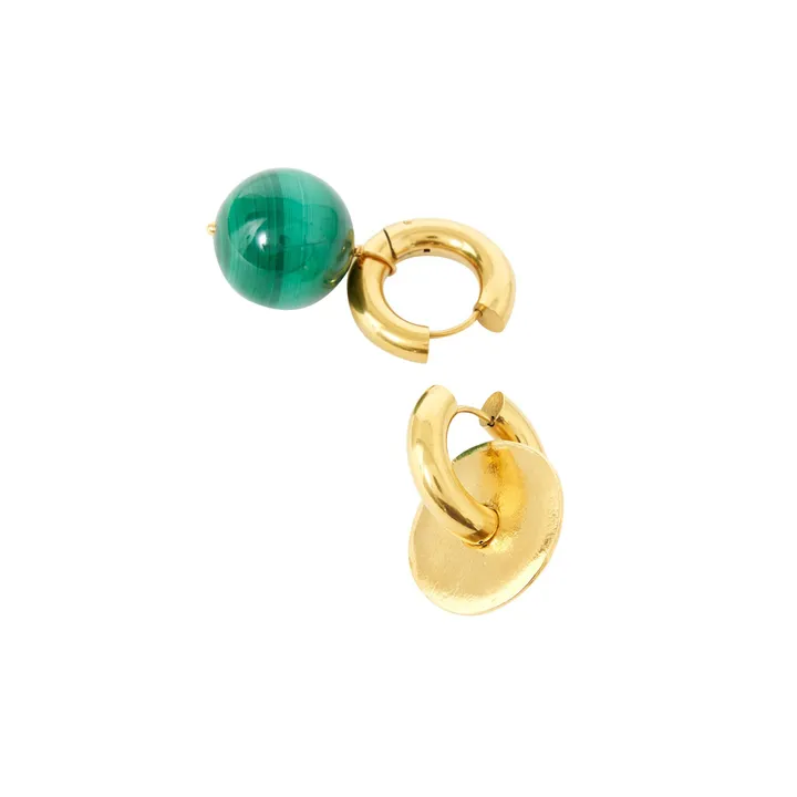 Mismatched Donut Earrings  | Forest Green- Product image n°2