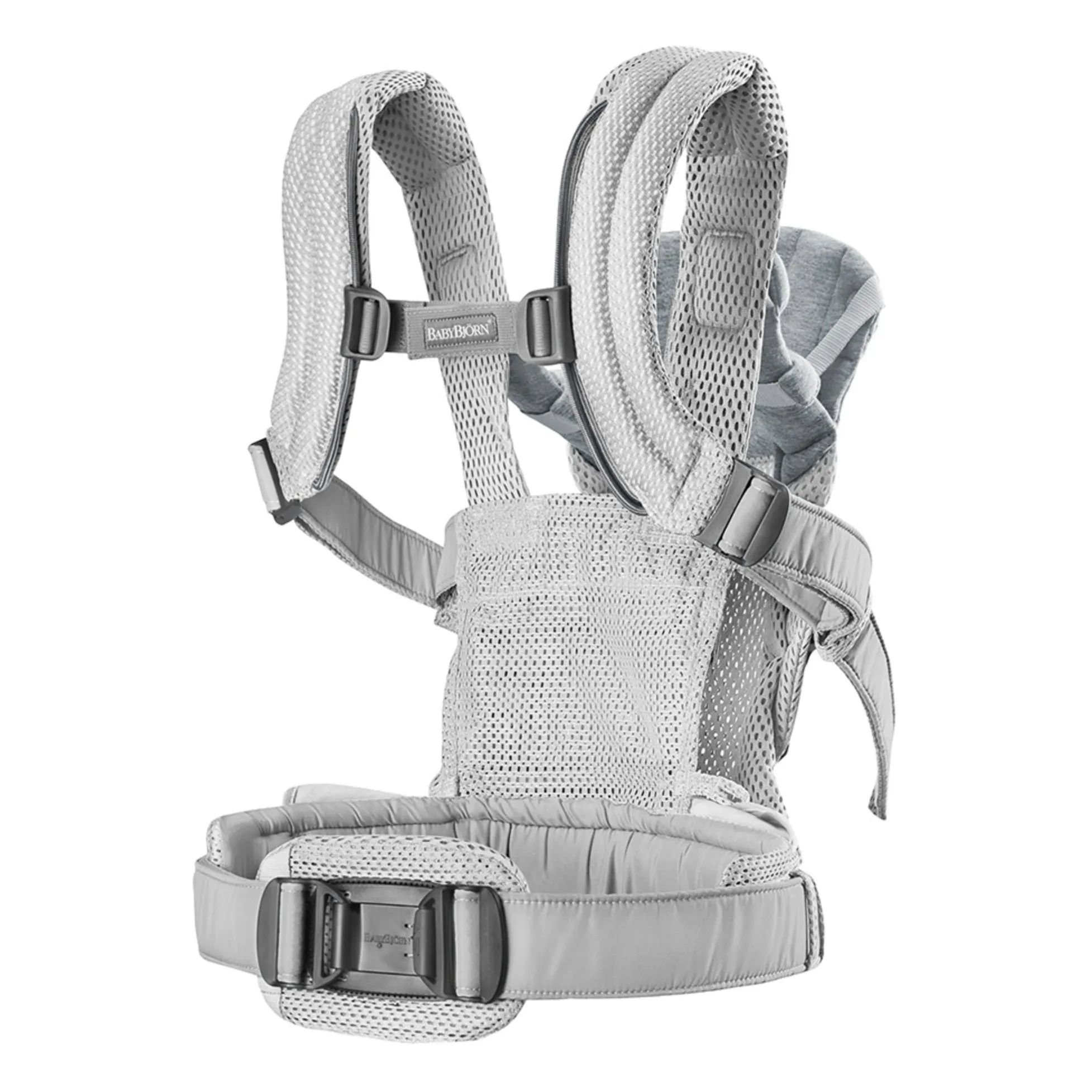 Porte-bébé Harmony en mesh | Gris clair- Image produit n°4