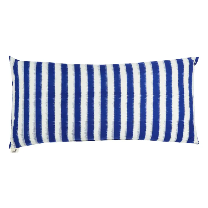 Cuscino Navy stripes ikat | Blu- Immagine del prodotto n°0