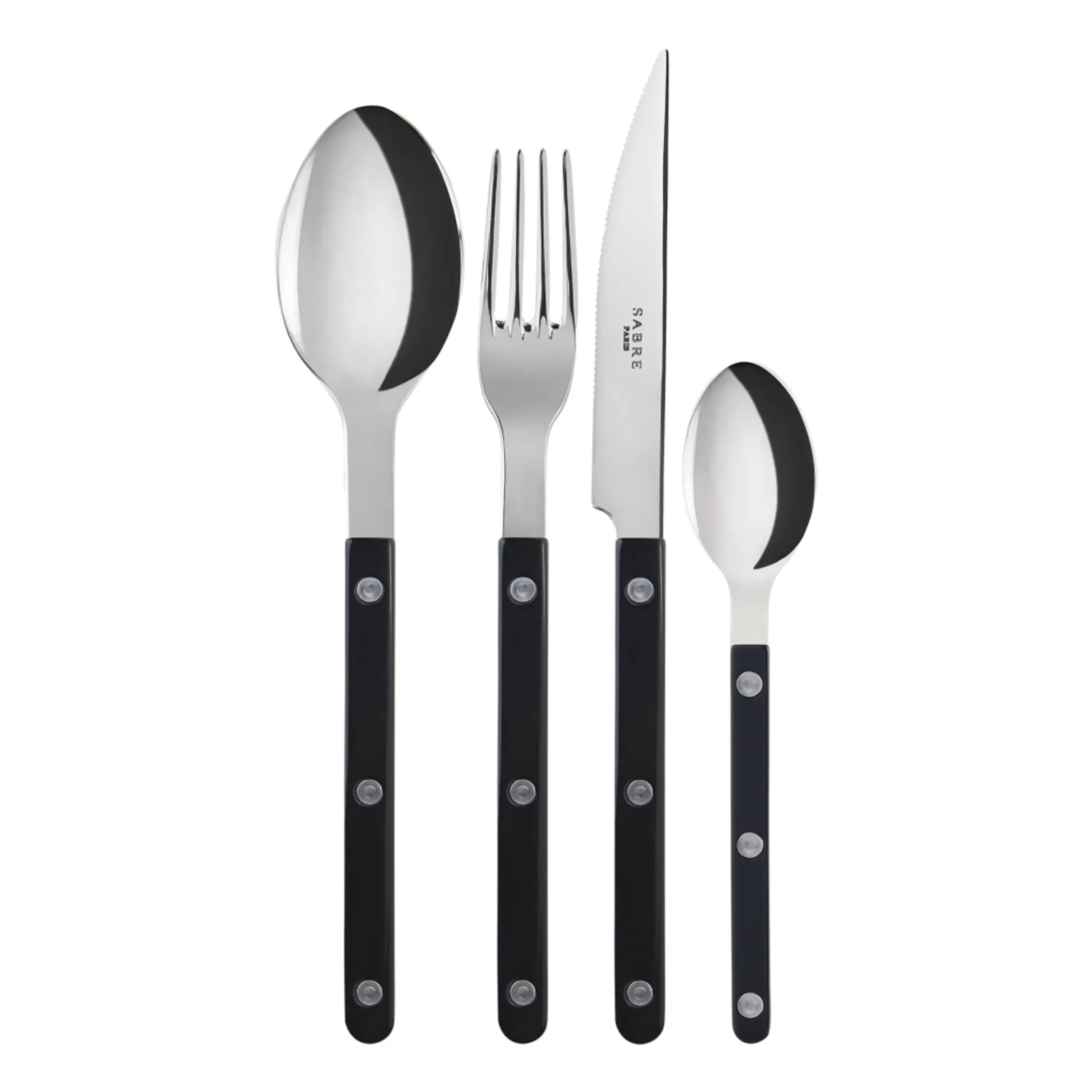 Sabre Black Cutlery Set - 4 Pieces