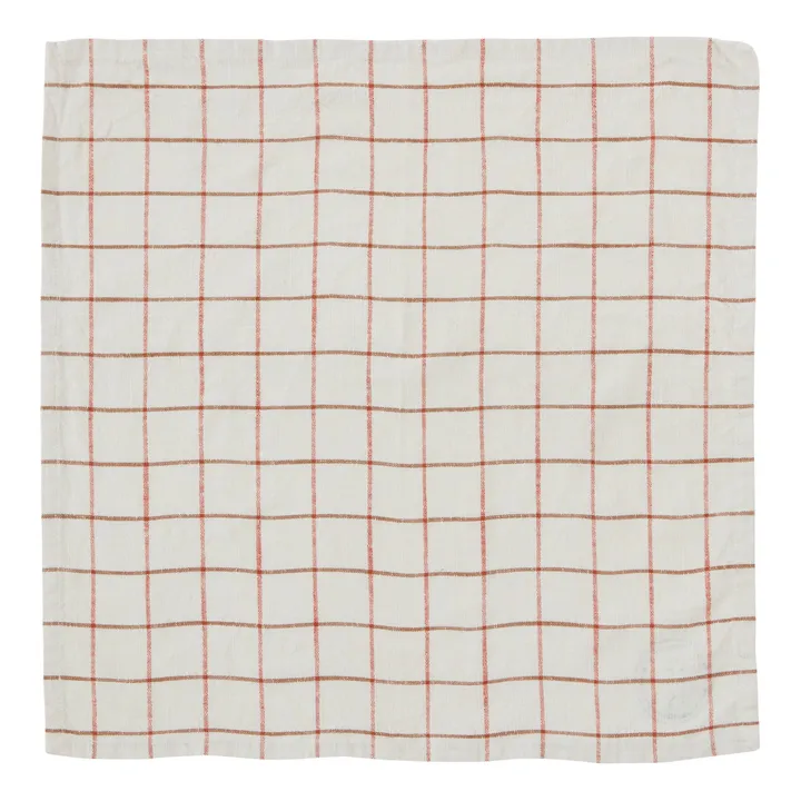 Serviette Grid aus Bio-Baumwolle - 2er-Pack | Weiß- Produktbild Nr. 0