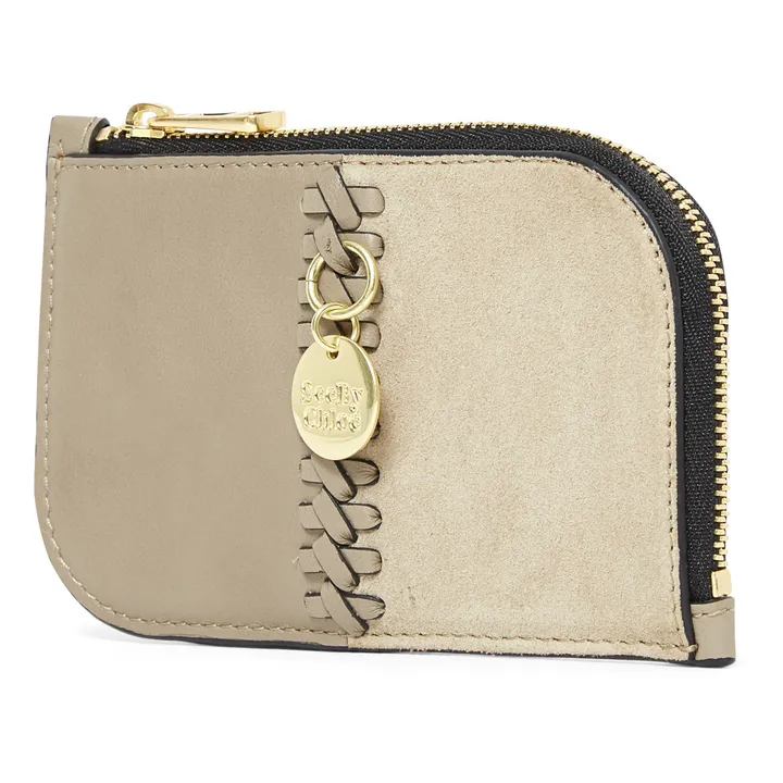 Tilda Dual-fabric Wallet | Taupe brown- Product image n°1