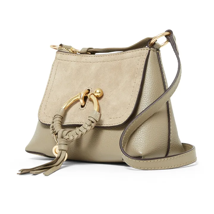 Joan Bi-material Mini Bag | Taupe brown- Product image n°3
