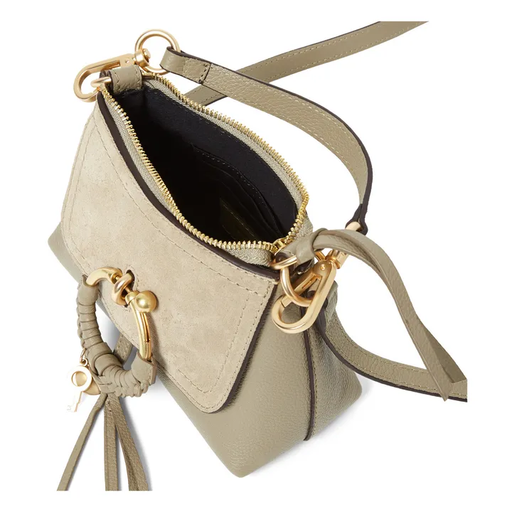 Joan Bi-material Mini Bag | Taupe brown- Product image n°5