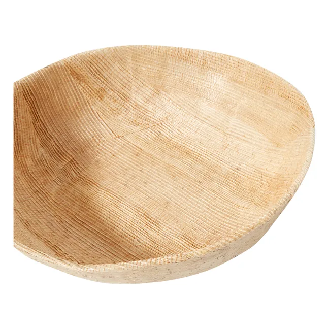 Plateau rond en bananier