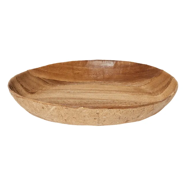 Plateau rond en bananier