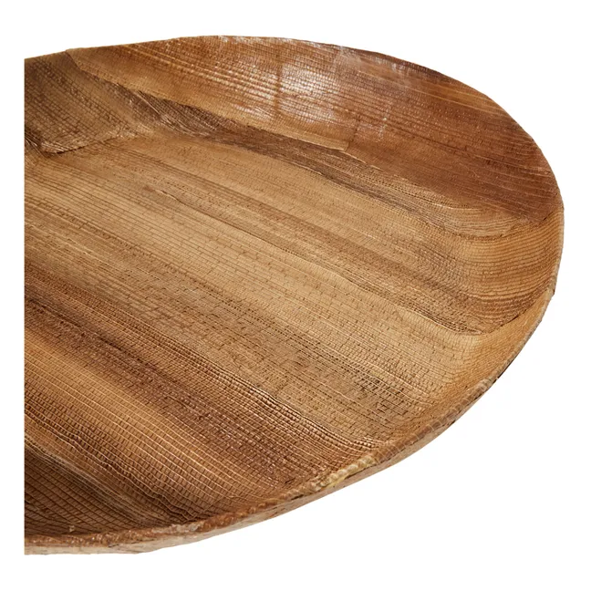 Plateau rond en bananier