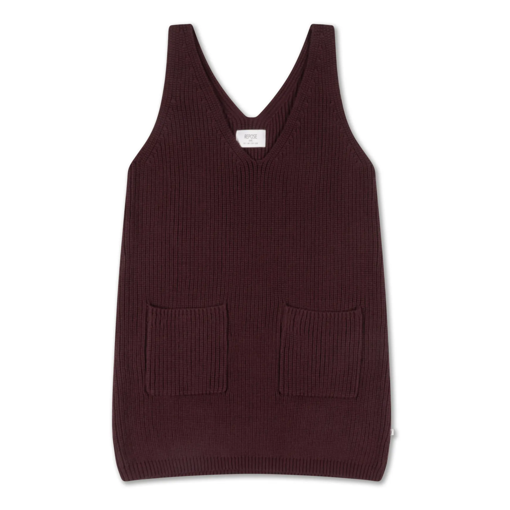 Repose Ams Burgundy Knit Tank Top