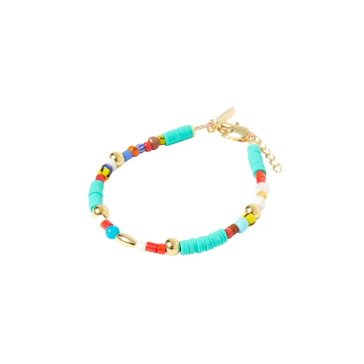 Bracelet Beach Beads | Bleu turquoise- Image produit n°2