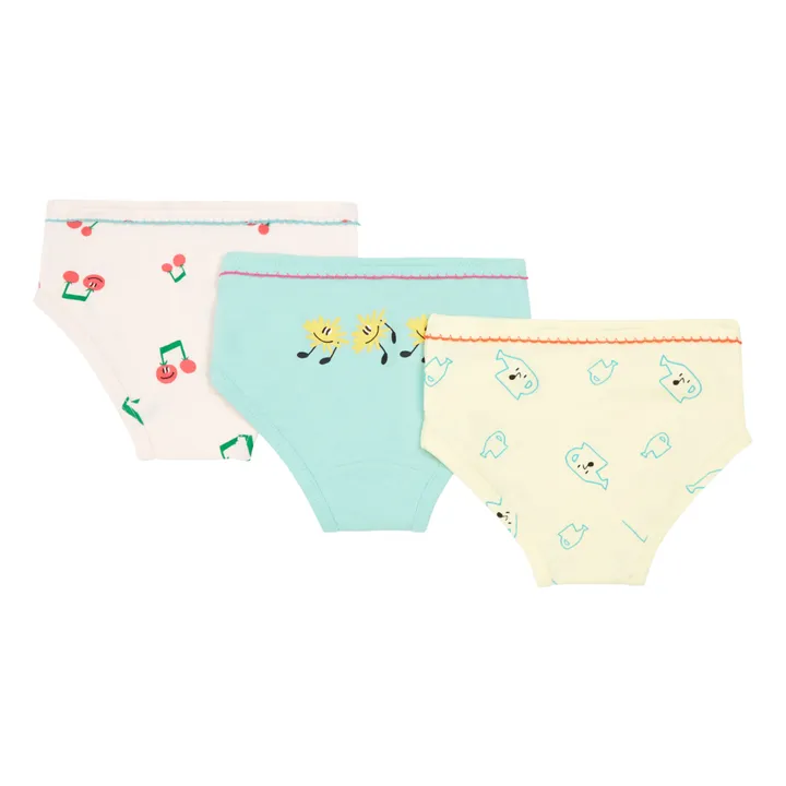 Set of 3 Briefs - Walking Green  | Green- Product image n°1