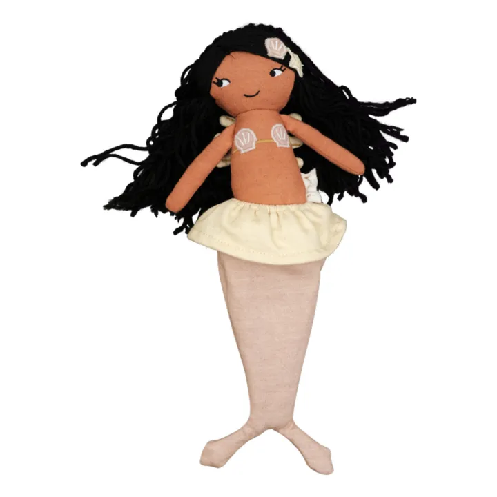 Puppe Meerjungfrau Corali aus Bio-Baumwolle | Korallenfarben- Produktbild Nr. 0