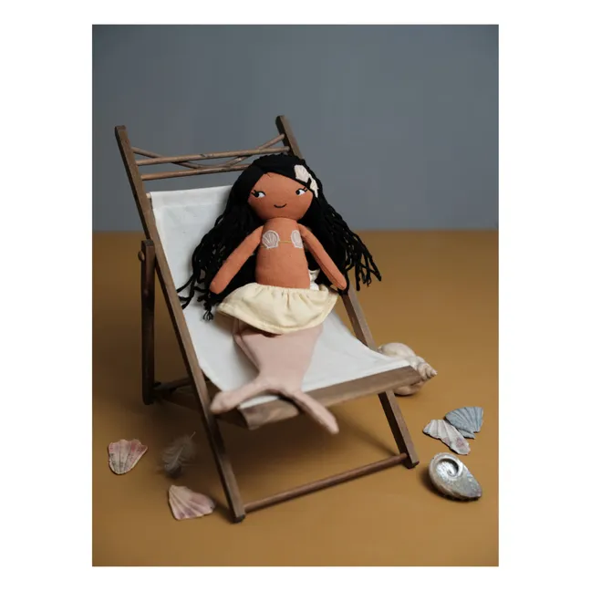 Bambola, modello: Sirena Corali, in cotone biologico | Arancione
