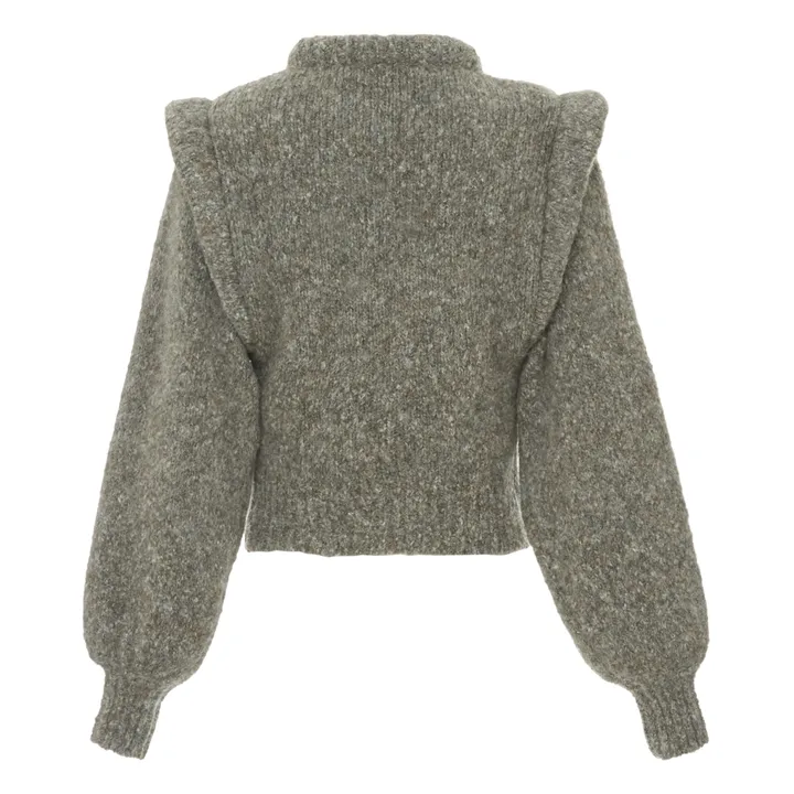 Jersey con hombreras Blakey de lana de alpaca y merina | Marrón- Imagen del producto n°7