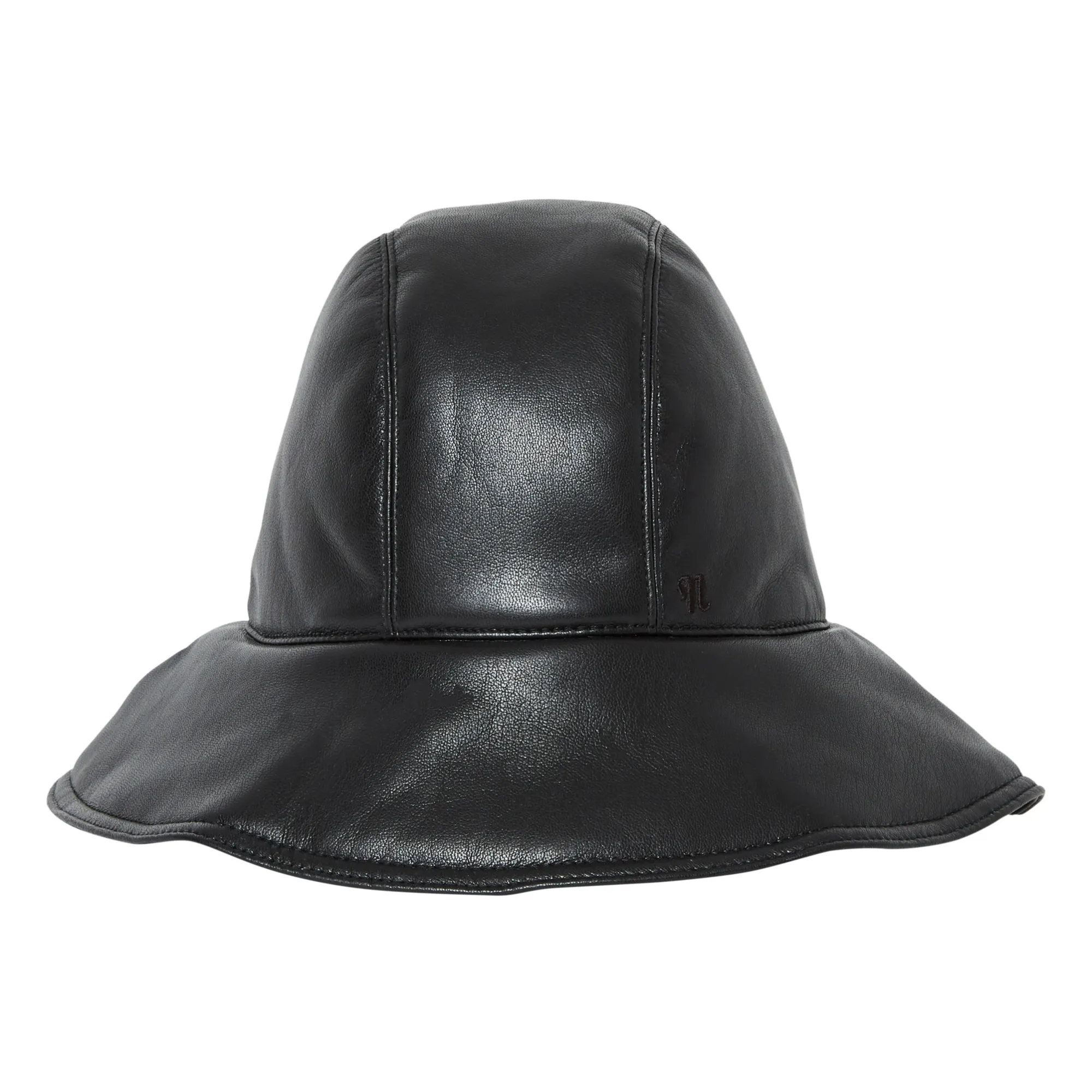 Nanushka Black Cameron Vegan Leather Bucket Hat