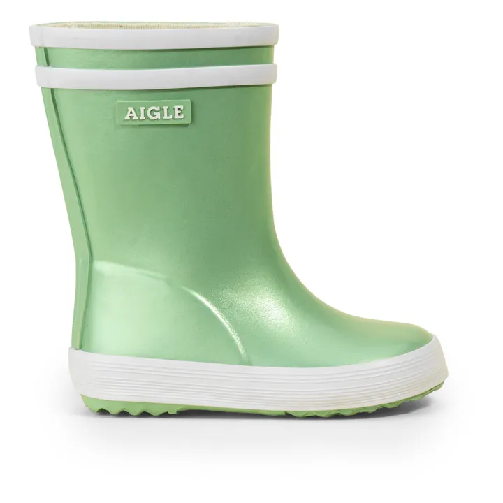 Stivali da pioggia, modello: Baby, iridescente | Verde acqua- Immagine del prodotto n°0