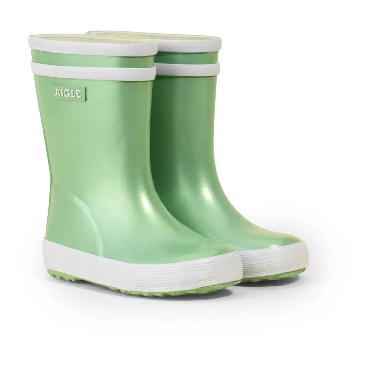 Stivali da pioggia, modello: Baby, iridescente | Verde acqua- Immagine del prodotto n°1