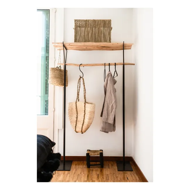Clothing Rack with Stick Shelf  | Black