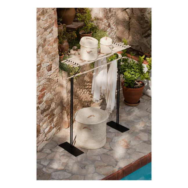 Clothing Rack with Stick Shelf  | Black