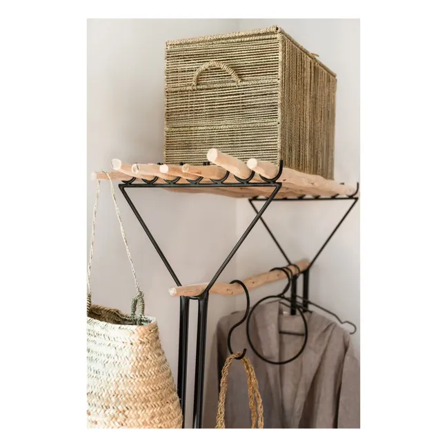 Clothing Rack with Stick Shelf  | Black