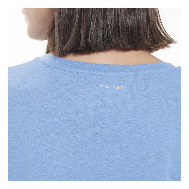 Camiseta Sondrio algodón y lino | Azul- Imagen del producto n°4