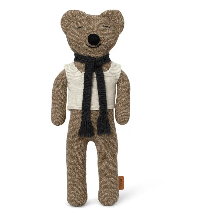 Peluche, orso, modello: Roy, in lana merino | Marrone- Immagine del prodotto n°0