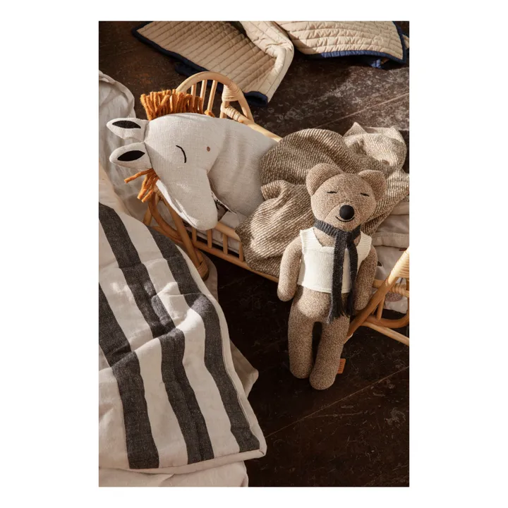 Peluche, orso, modello: Roy, in lana merino | Marrone- Immagine del prodotto n°1