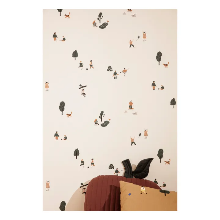 Ferm Living Kids - The Park Wallpaper - Off white | Smallable