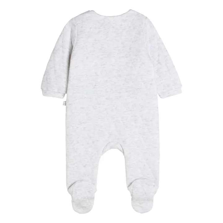 Wickel-Pyjama mit Füßchen Bio-Baumwolle | Grau Meliert- Produktbild Nr. 1