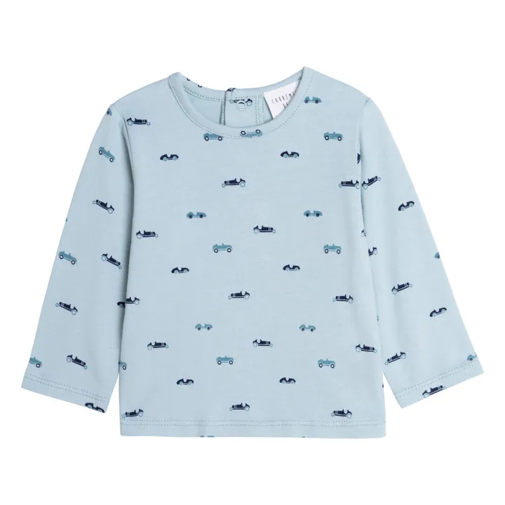 T-shirt + Jogger Coton Bio Voiture | Bleu marine- Image produit n°1
