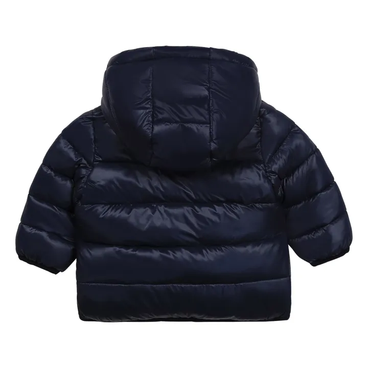 Waterproof Recycled Nylon Down Jacket with Fleece Lining | Midnight blue- Product image n°1