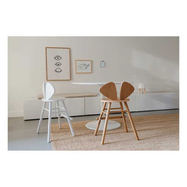Mouse Oak Junior Chair  | White