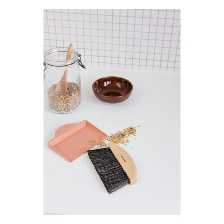 Caja con recogemigas de mesa - Clynk | Rosa Melocotón- Imagen del producto n°1