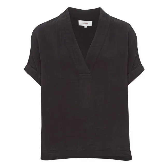 Top Avery Gaze de Coton | Noir
