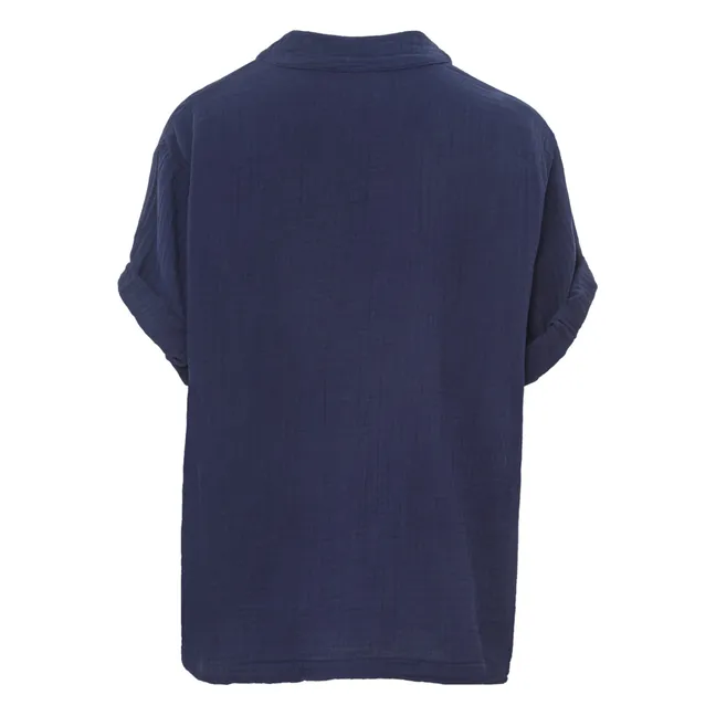 Top Avery Gaze de Coton | Bleu marine