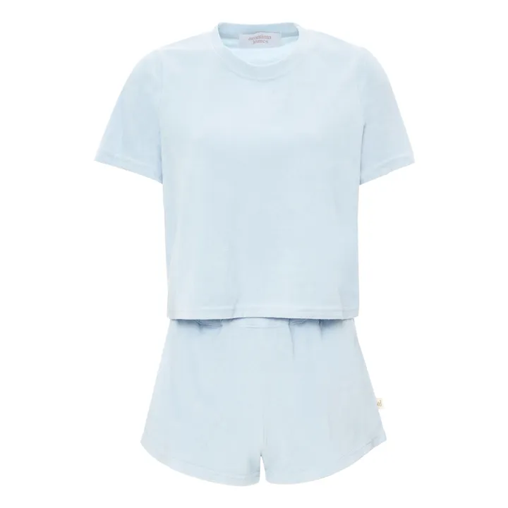 Terry Classic Top & Bottom Set  | Light blue- Product image n°0