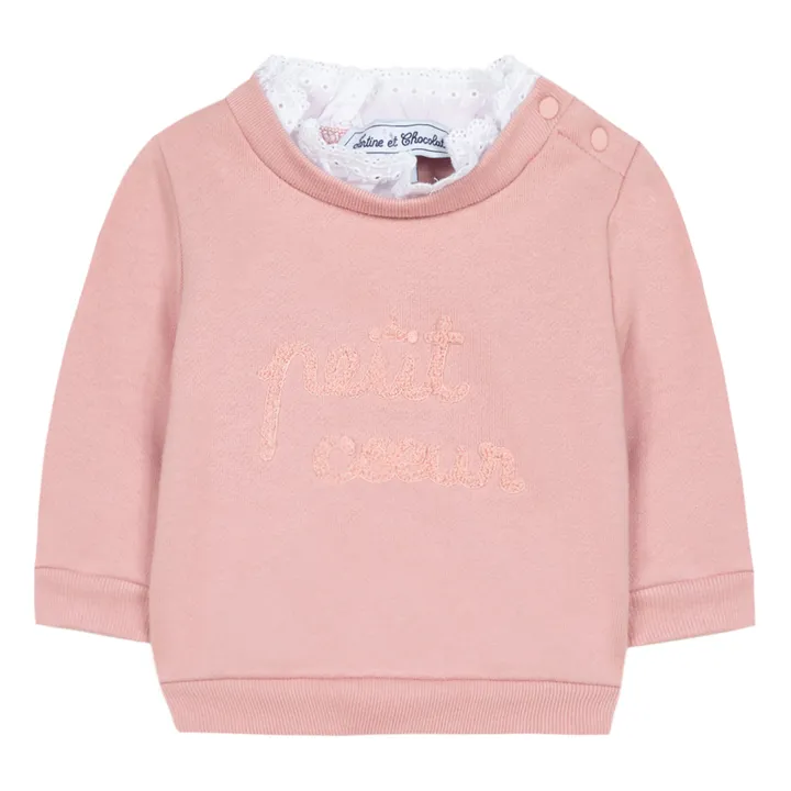 Embroidered Sweatshirt | Pink- Product image n°0