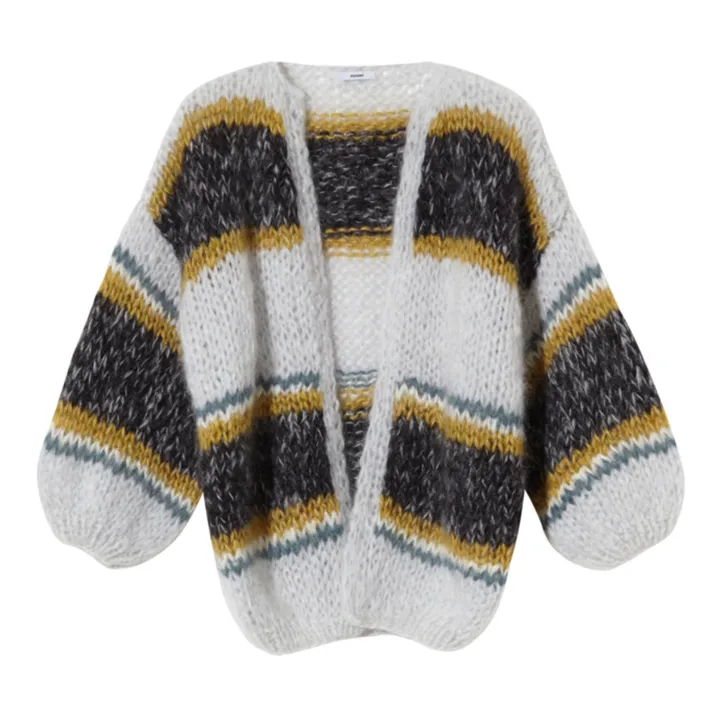 Maiami Big Mohair and Wool Cardigan Charcoal grey Smallable