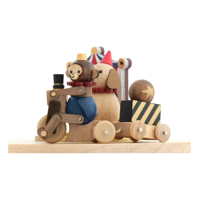 Caja de música de madera Circo