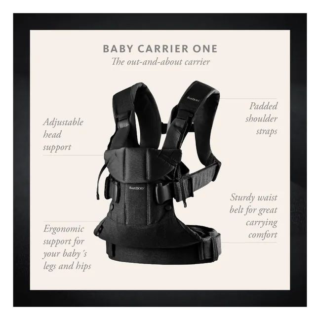 Porte-bébé One Air en mesh | Gris anthracite